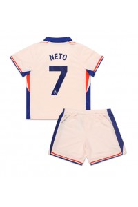 Chelsea Pedro Neto #7 Babyklær Borte Fotballdrakt til barn 2024-25 Korte ermer (+ Korte bukser)